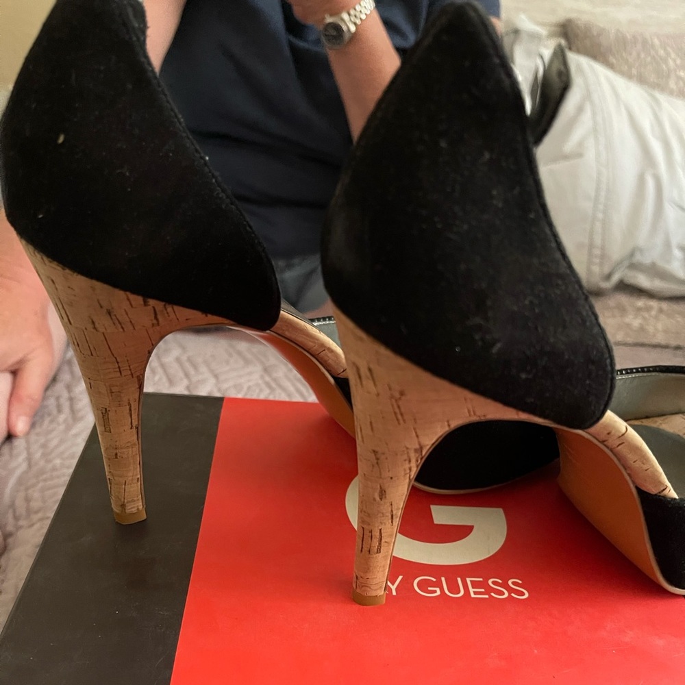 Cork heels.